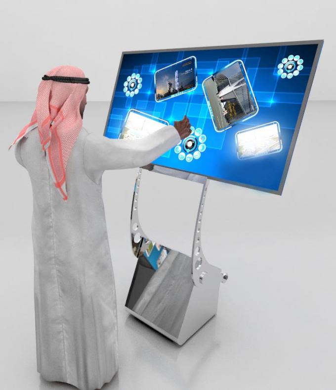 50-calowy dotykowy interaktywny ekran dotykowy Folia, kiosk i odtwarzacz reklamowy Holograficzna projekcja Film