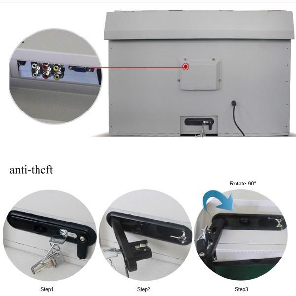 Outdoor 2000nit System chłodzenia wentylatora o wysokiej jasności HD wodoodporny IP65 w jednym interaktywnym kiosku dotykowym Z anty szkłem AR