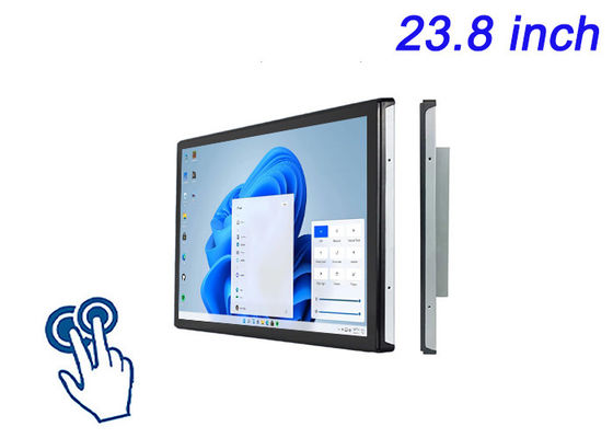 23.8-calowy ekran dotykowy wbudowany w Windows do cyfrowego sygnalizacji, interaktywnych tabliczek, zamawiania na stole restauracji i monitorowania bezpieczeństwa