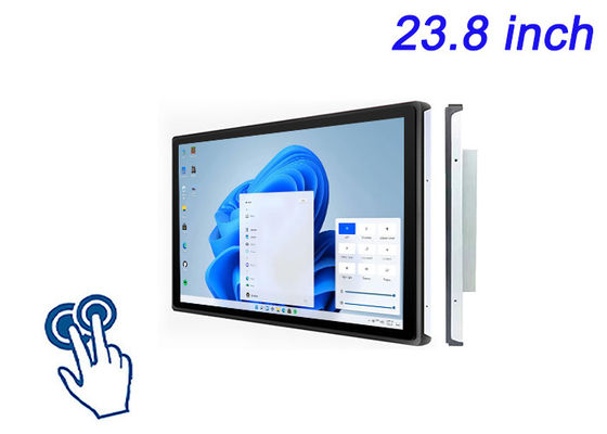23.8-calowy ekran dotykowy wbudowany w Windows do cyfrowego sygnalizacji, interaktywnych tabliczek, zamawiania na stole restauracji i monitorowania bezpieczeństwa