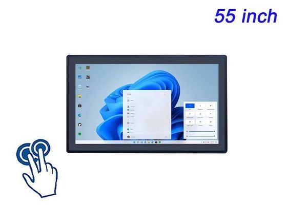 55-calowy ekran dotykowy Windows wbudowany do prezentacji korporacyjnych, instalacji sztuki cyfrowej, interaktywnych eksponatów muzealnych i wysokiej klasy wideokonferencji