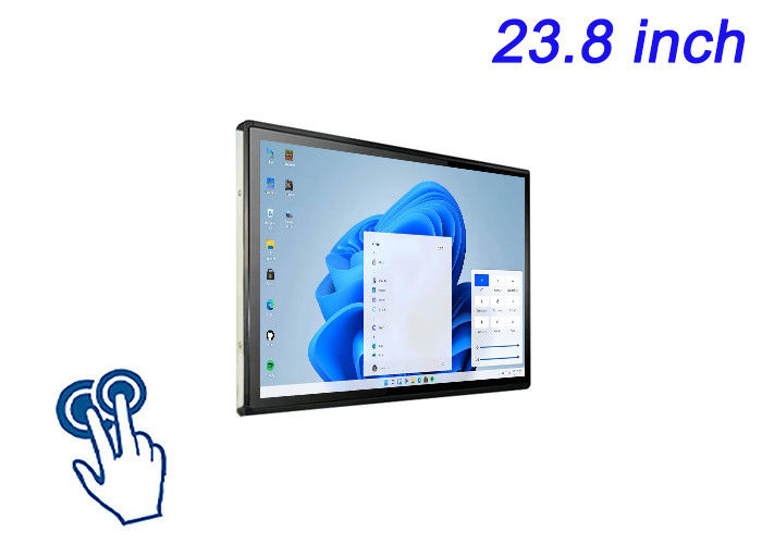 23.8-calowy ekran dotykowy wbudowany w Windows do cyfrowego sygnalizacji, interaktywnych tabliczek, zamawiania na stole restauracji i monitorowania bezpieczeństwa