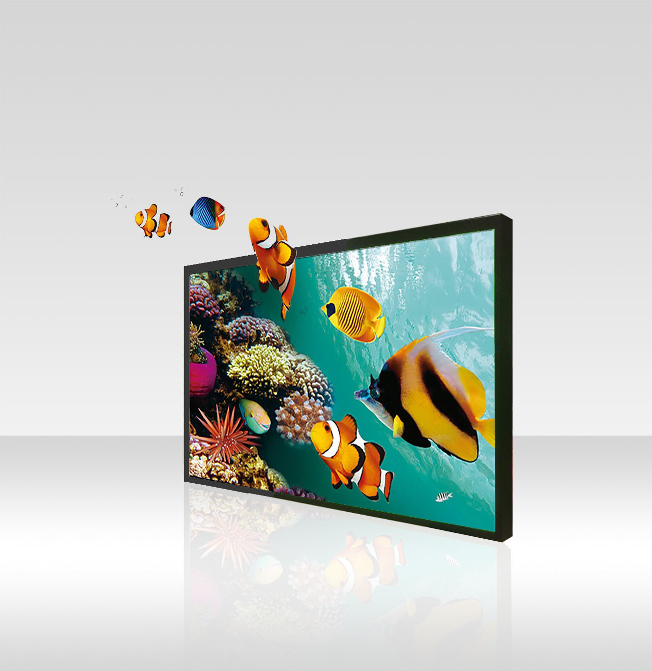 Inteligentny, interaktywny, szklany wyświetlacz 3D 4K 3840 * 2160 Rozdzielczość ekranu LCD