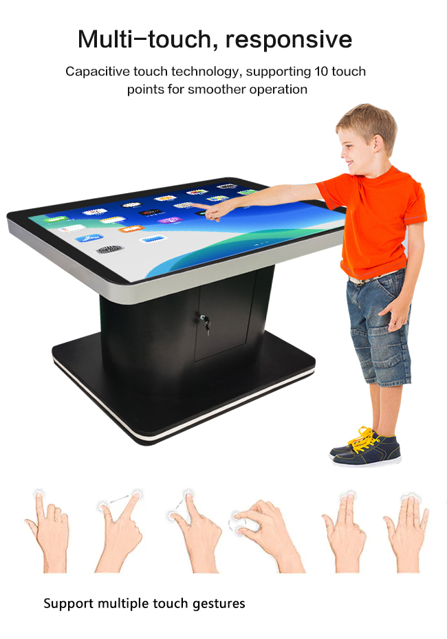 T-shaped Lcd Interactive Restaurant Smart Home Products Android Touch Screen Multi-function Table Computer